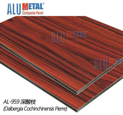 0.06mm χρωματισμένο ντυμένο φύλλο 4mm επιτροπή 1250mm αλουμινίου Acm εσωτερική για τη βίλα
