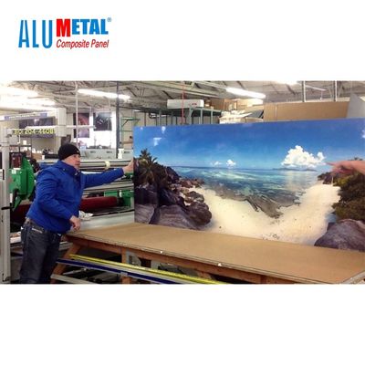 1500mm άσπρη 4mm PE UV εκτύπωση προσόψεων επιτροπής αργιλίου σύνθετη