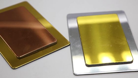 4mm 5086 καθρεφτών χρυσό 1570mm αργιλίου σύνθετο φύλλο επιτροπής