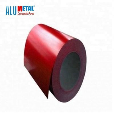 Χρωματισμένη 8011 2500MM ντυμένη αργιλίου σπείρα 0.06MM περιποίησης αργιλίου σπειρών ντυμένη PVC