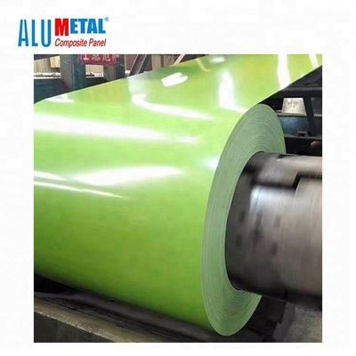 Χρωματισμένη 8011 2500MM ντυμένη αργιλίου σπείρα 0.06MM περιποίησης αργιλίου σπειρών ντυμένη PVC