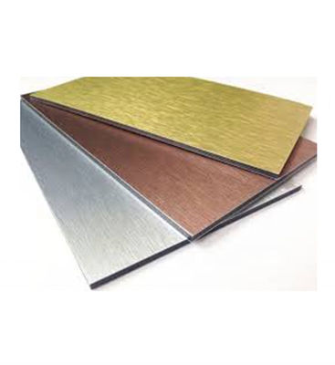 0.15mm 6mm βουρτσισμένο φύλλο 1250x2440mm κραμάτων επιτροπής αργιλίου σύνθετο πυρήνας PE