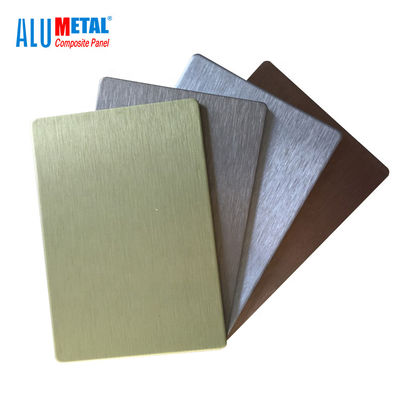 0.15mm 6mm βουρτσισμένο φύλλο 1250x2440mm κραμάτων επιτροπής αργιλίου σύνθετο πυρήνας PE