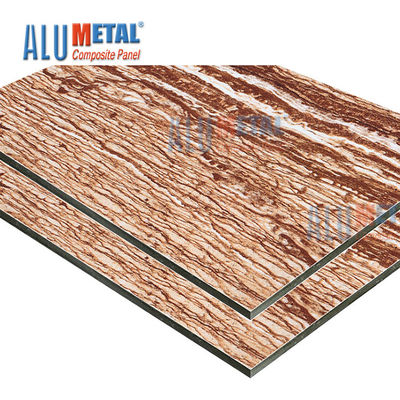 Μαρμάρινο LDPE 0.70mm σύνθετη επένδυση νανο 2440mm τοίχων φύλλων ΑΚΕ επιτροπής αργιλίου PE