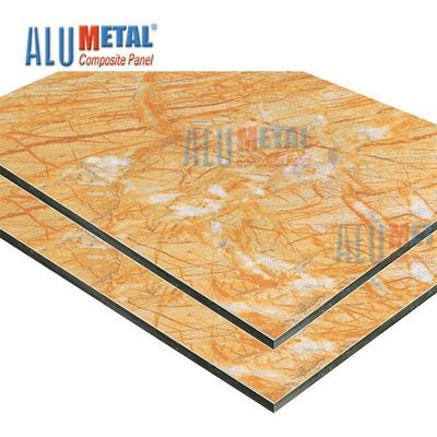 Μαρμάρινο LDPE 0.70mm σύνθετη επένδυση νανο 2440mm τοίχων φύλλων ΑΚΕ επιτροπής αργιλίου PE