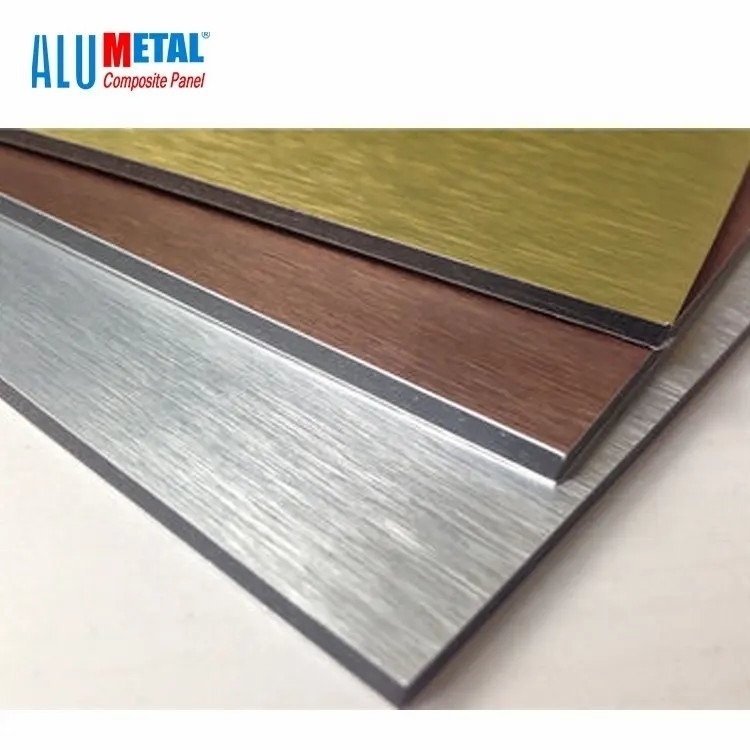 Βουρτσισμένο Alumetal οικοδομικών υλικών εσωτερικό του ΑΚΕ χρώμα μεταλλινών ξυλεπένδυσης τοίχων διακοσμητικό
